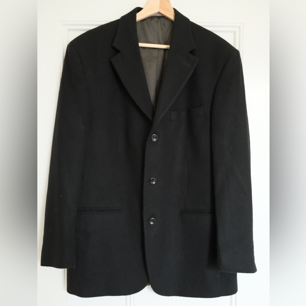 OSCAR DE LA RENTA Wool & Cashmere Sport Coat Three Button Size 40R